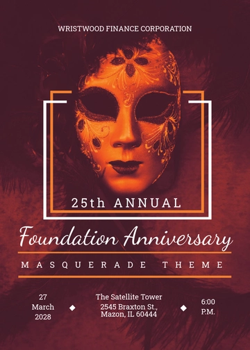 Free Masquerade Theme Invitation Template to Edit Online | Template.net