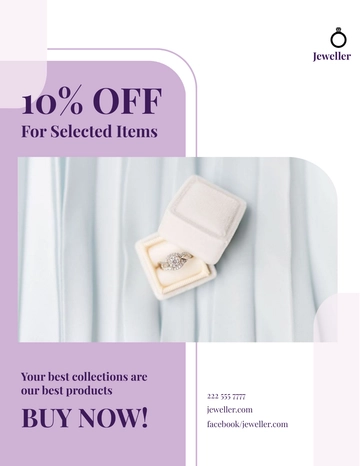 Free Creative Jewelry Store Flyer Template to Edit Online