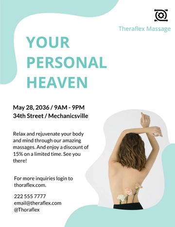 Free Massage Therapy Flyer Template to Edit Online