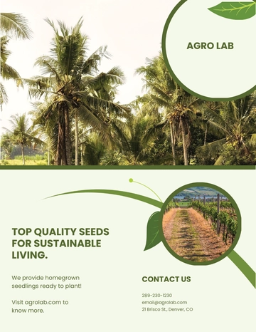 Free Sample Agriculture Flyer Template to Edit Online