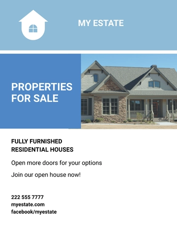Free Real Estate Community Flyer Template to Edit Online