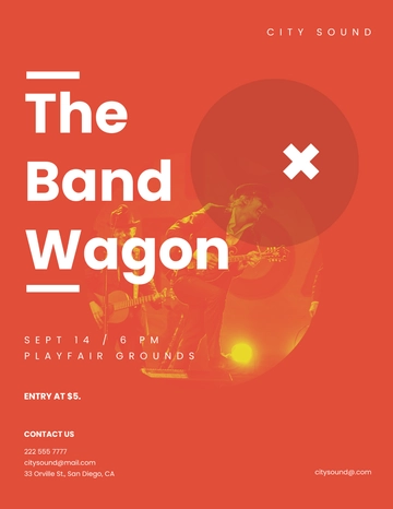 Free The Band Wagon Flyer Template to Edit Online