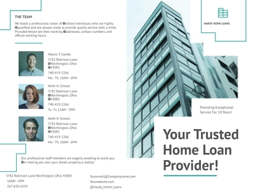 Free Home/House Loan Bi-fold Brochure Template to Edit Online