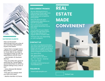 Free Property Broker Bi-Fold Brochure Template to Edit Online
