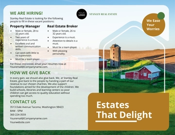 Free Ranch Bi-Fold Brochure Template to Edit Online