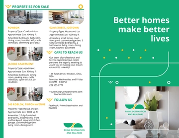 Free Real Estate Partners Bi-fold Brochure Template to Edit Online