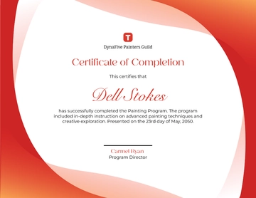Free Painting Completion Certificate Template to Edit Online