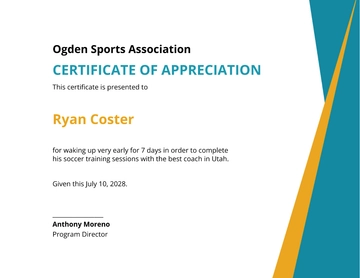Free Funny Sports Training Certificate Template to Edit Online