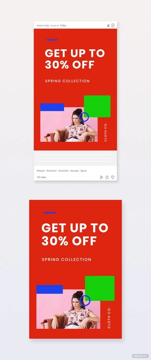Holiday Offer Sale Tumblr Post Template