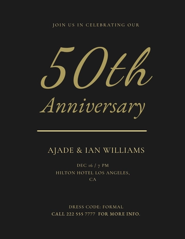 Free Fall Wedding Anniversary Gala Flyer Template to Edit Online