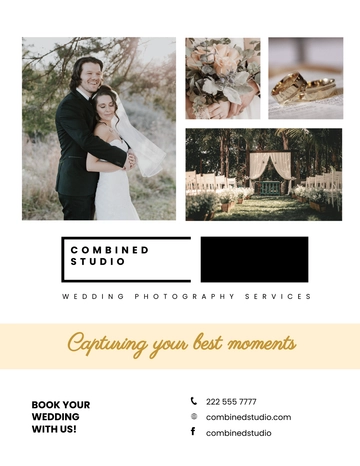 Free Wedding Photographer Flyer Template to Edit Online