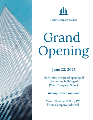 Free Company Grand Opening Flyer Template to Edit Online