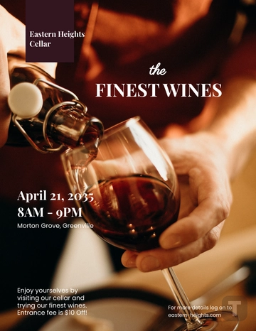 Free Wine A5 Modern Catalogue Flyer Template to Edit Online