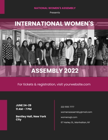 Free Women Conference Flyer Template to Edit Online