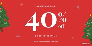 Christmas Holiday Sale Blog Image Template