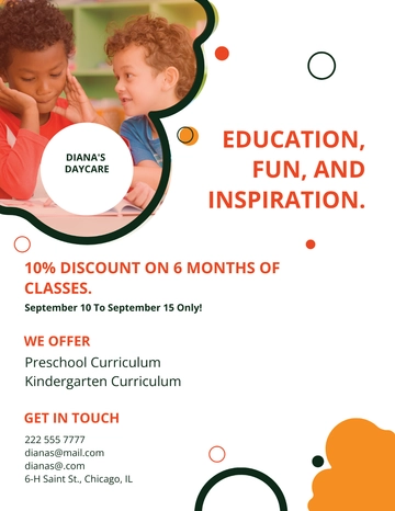 Free Diana's Daycare Flyer Template to Edit Online