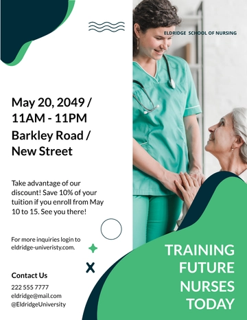 Free Eldridge School of Nursing Flyer Template to Edit Online