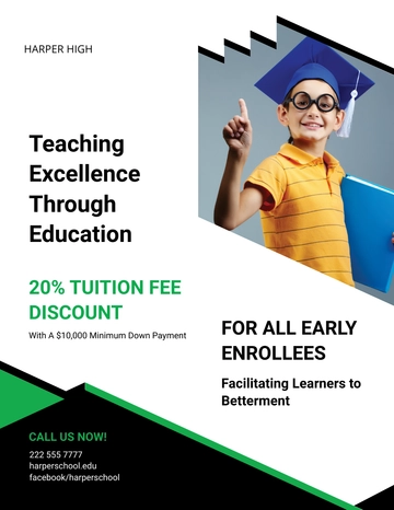 Free Harper High School Flyer Template to Edit Online