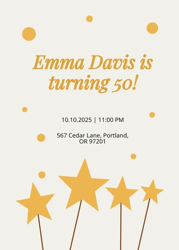 Free Printable Birthday Card Invitation Template to Edit Online