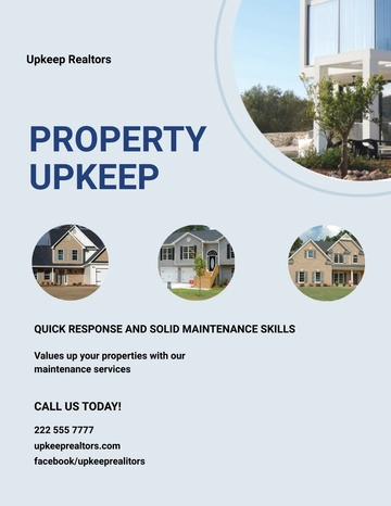 Free Property Maintenance Flyer Template to Edit Online