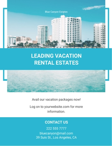Free Vacation Rental Management Flyer Template to Edit Online