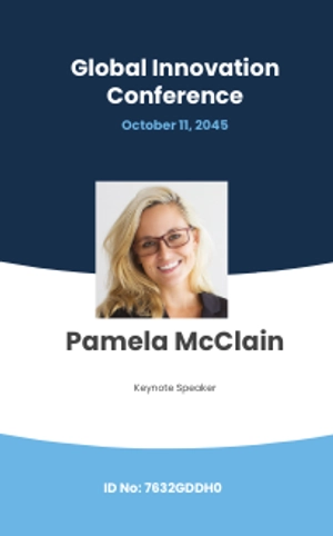 Free Conference Event ID Card Template to Edit Online