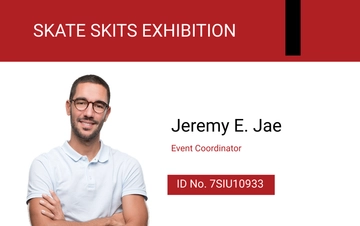 Free Event Coordinator ID Card Template to Edit Online