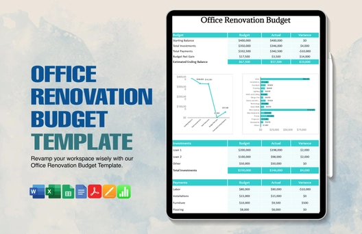 Office Renovation Budget Template Office Renovation Budget Template