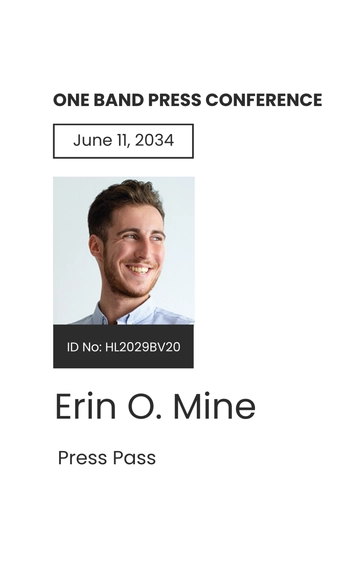 Free Event Pass ID Card Template to Edit Online