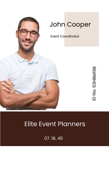 Free Event Staff ID Card Template to Edit Online