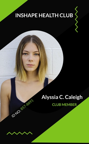 Free Health Club ID Card Template to Edit Online Free Health Club ID Card Template to Edit Online