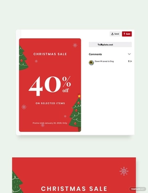 Christmas Holiday Sale Pinterest Pin Template