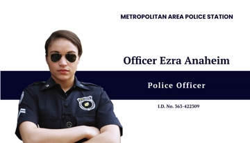 Free Police ID Card Template to Edit Online