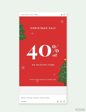 Christmas Holiday Sale Tumblr Post Template