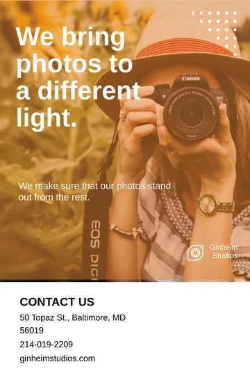 Free Photography Business Poster Template to Edit Online