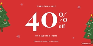 Christmas Holiday Sale Twitter Post Template