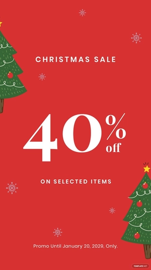 Christmas Holiday Sale Whatsapp Image Template