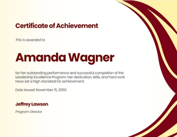 Free Professional Certificate of Achievement Template to Edit Online