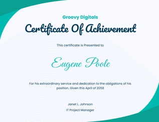 Free Employee Certificate of Achievement Template to Edit Online | Template.net