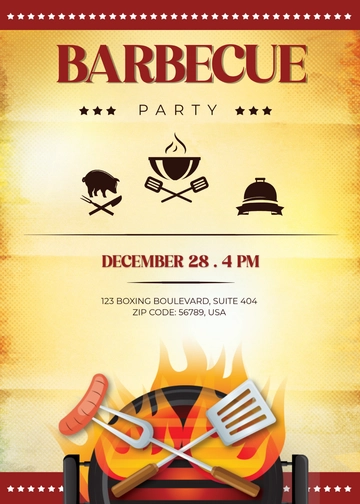 Free Awesome BBQ Party Invitation Template to Edit Online