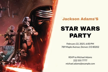 Free Star Wars Birthday Invitation Template to Edit Online