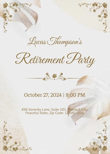 Free Teacher Retirement Party Invitation Template to Edit Online