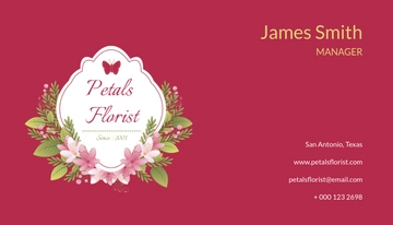 Free Flower Shop Business Card Template to Edit Online