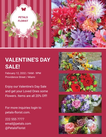 Free Printable Flower Shop Flyer Template to Edit Online