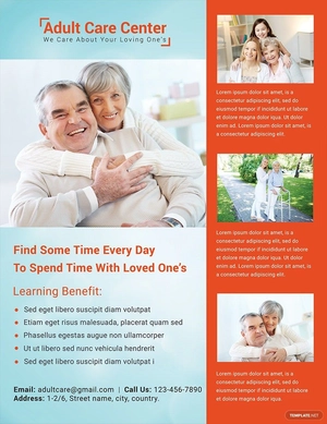 Adult Care Center Flyer Template