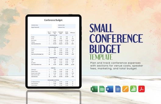 Small Conference Budget Template