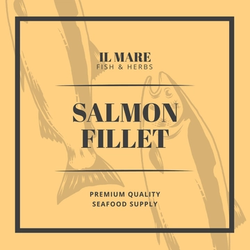 Free Vintage Fish And Sea Food Label Template to Edit Online