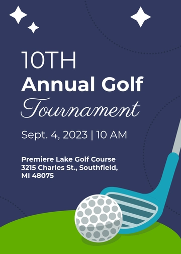 Free Golf Event Invitation Template to Edit Online