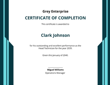 Free Technician Excellence Certificate Template to Edit Online