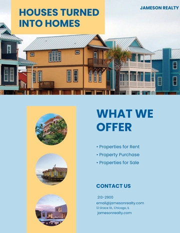 Free Family Vacation Rental Flyer Template to Edit Online